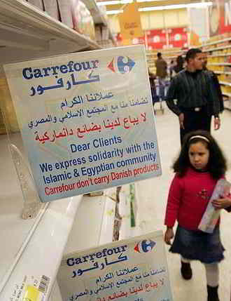 Carrefour ne distribue pas de produits danois
