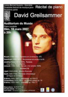 Affiche récital David Greilsammer